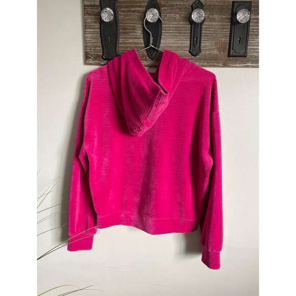 GAP Kids Fuchsia Velvet Ribbed Hoodie & Jogger Set XXL - Picture 3 of 10